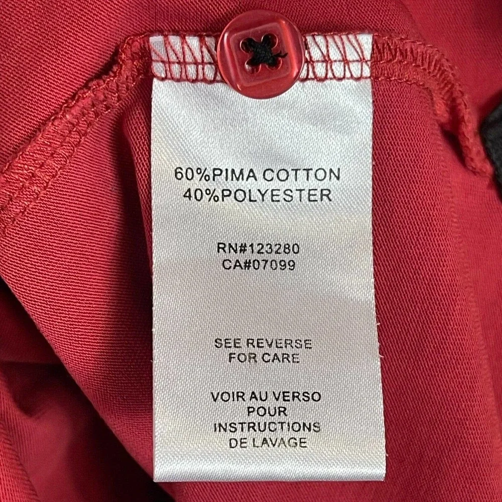 Travis Mathew Polo Shirt Adult Large Red Short Sleeve Golf‎ Rugby Mens